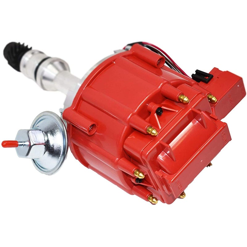 A-Team Performance HEI Complete Distributor & Ignition Coil - Red Cap - 65KV High-Voltage Performance Ignition Coil - CNC Aluminum Shaft & Hardened Gears - Compatible with Oldsmobile V8 260-455 - Image 3